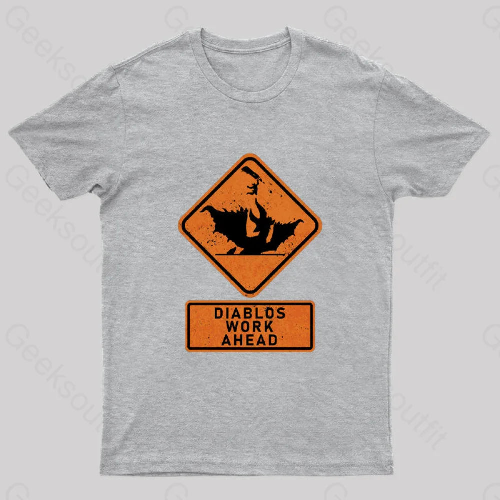 Diablos Work Ahead Nerd T-Shirt Grey / S