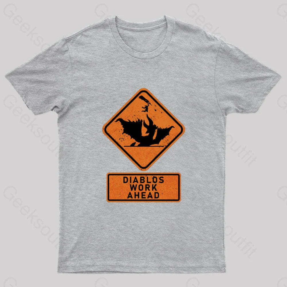 Diablos Work Ahead Nerd T-Shirt Grey / S
