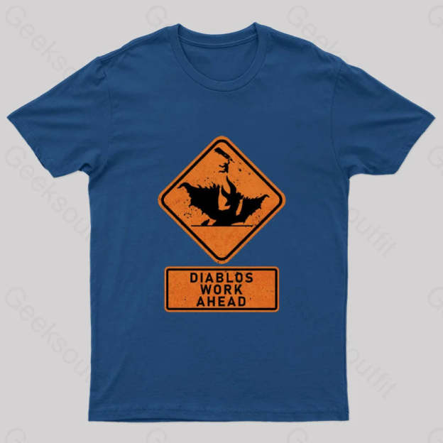 Diablos Work Ahead Nerd T-Shirt Navy / S
