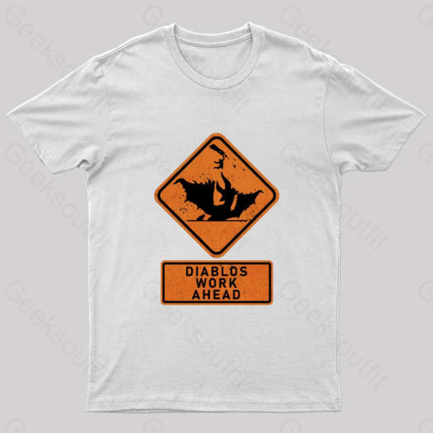 Diablos Work Ahead Nerd T-Shirt White / S