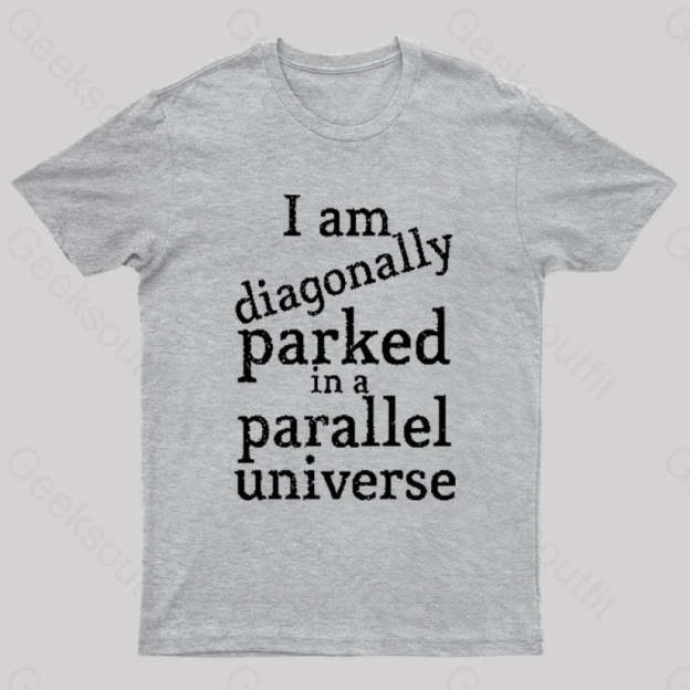 Diagonally Parked In A Parallel Universe Geek T-Shirt Grey / S