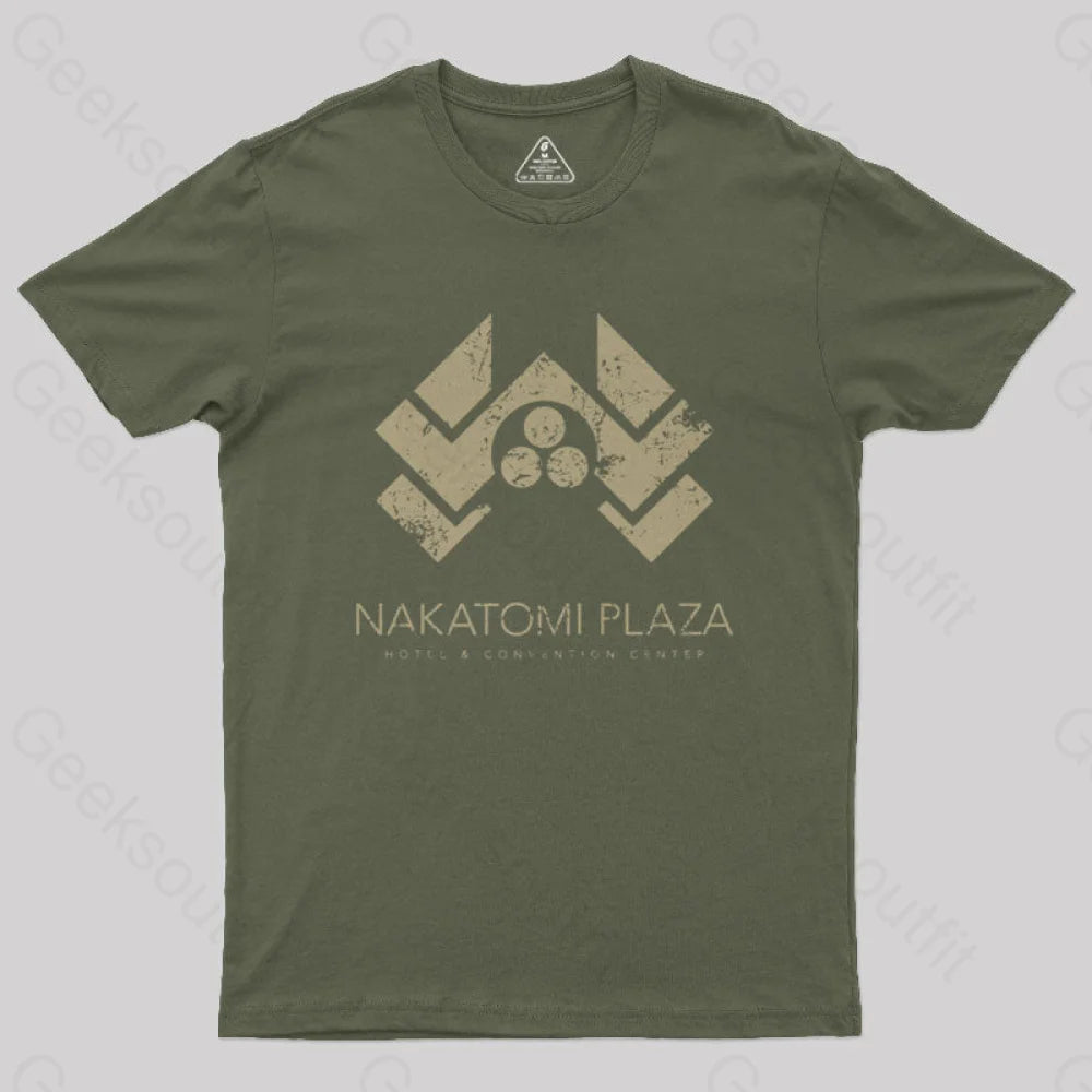 Die Hard Nakatomi Plaza Geek T-Shirt Army Green / S
