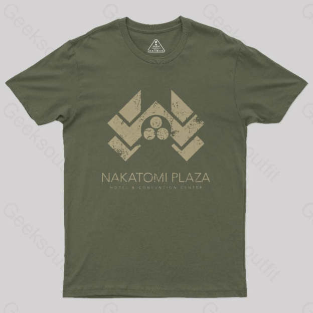 Die Hard Nakatomi Plaza Geek T-Shirt Army Green / S