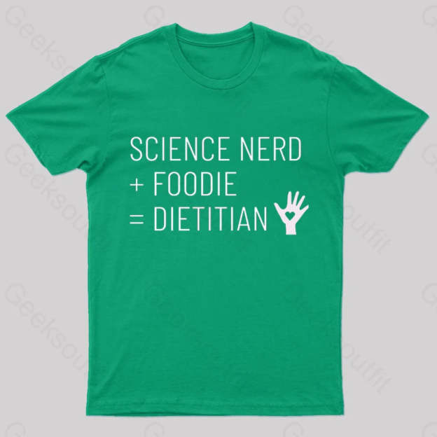 Dietitian Equation Science Nerd And Foodie Geek T-Shirt Green / S