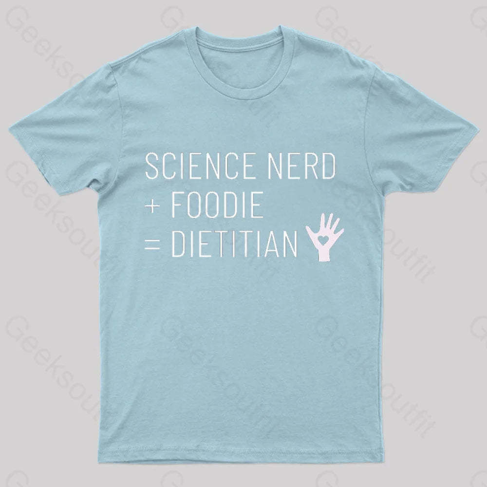 Dietitian Equation Science Nerd And Foodie Geek T-Shirt Light Blue / S