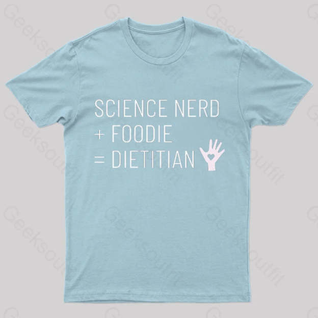 Dietitian Equation Science Nerd And Foodie Geek T-Shirt Light Blue / S
