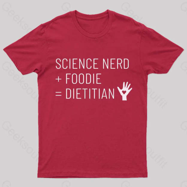 Dietitian Equation Science Nerd And Foodie Geek T-Shirt Red / S