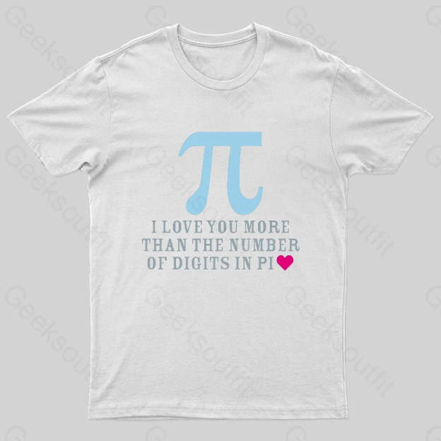 Digits In Pi Geek T-Shirt White / S