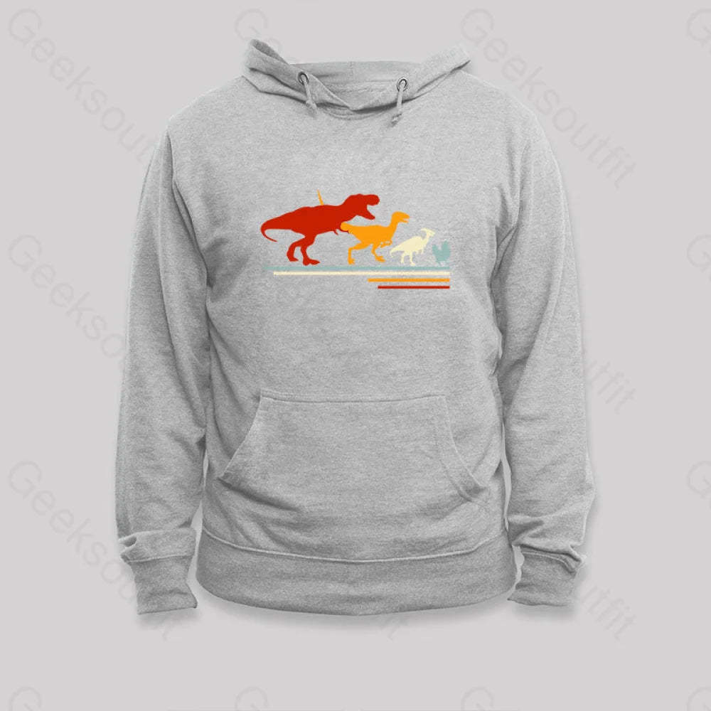 Dinosaur Evolution Hoodie Grey / S