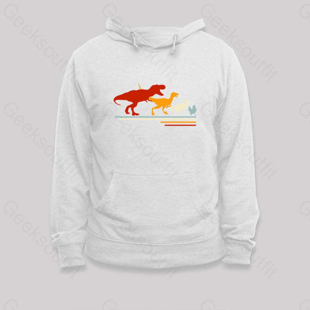 Dinosaur Evolution Hoodie White / S