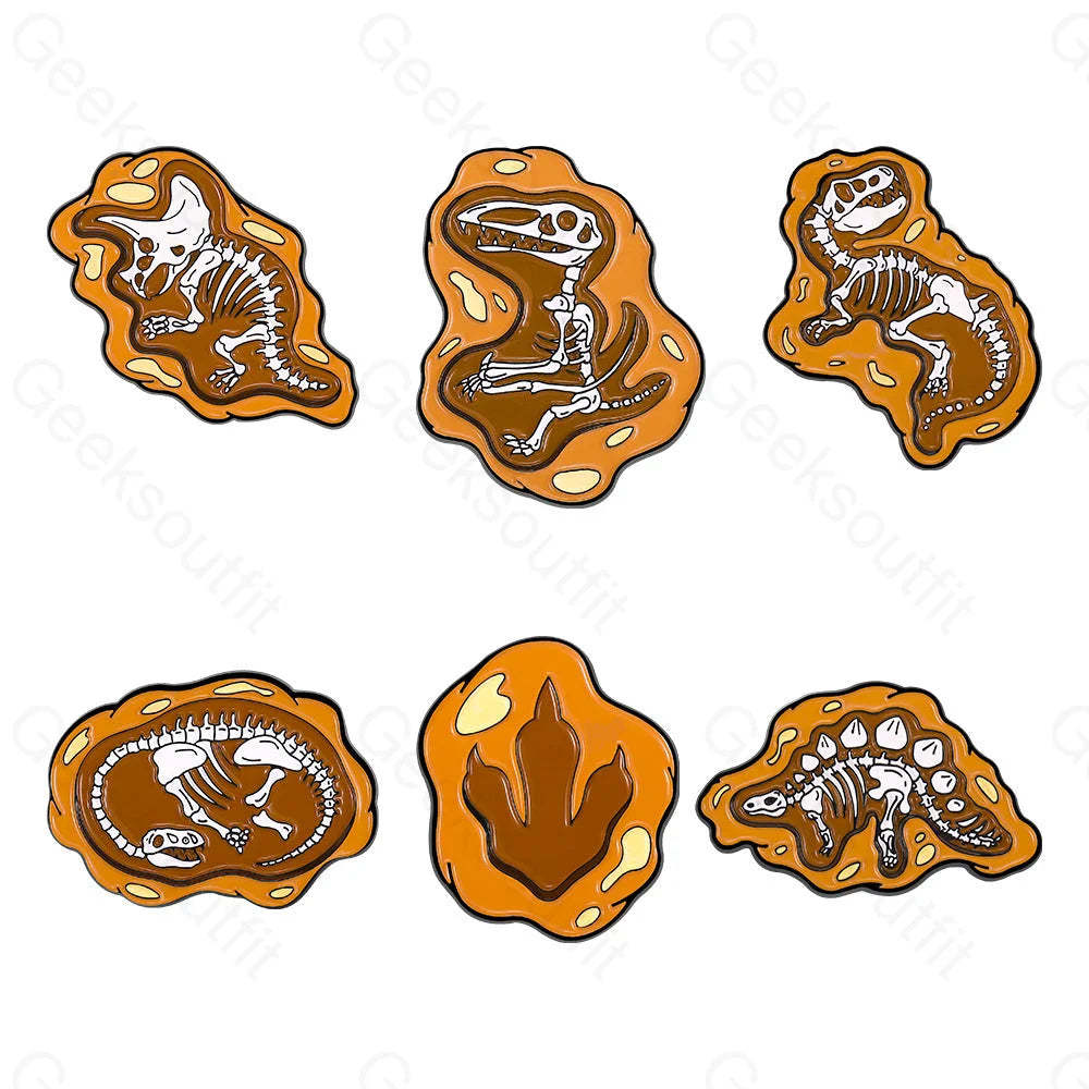 Dinosaur Fossils Enamel Pins