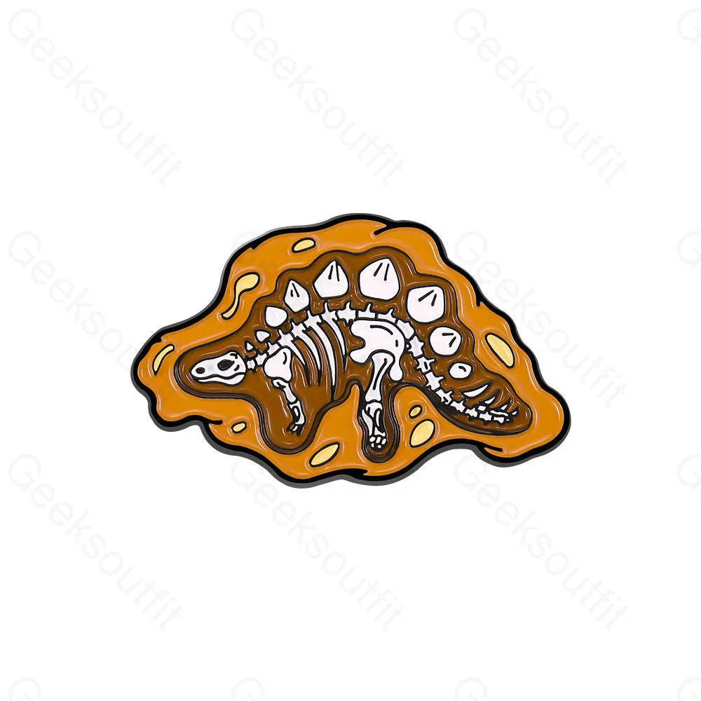 Dinosaur Fossils Enamel Pins - Geeksoutfit