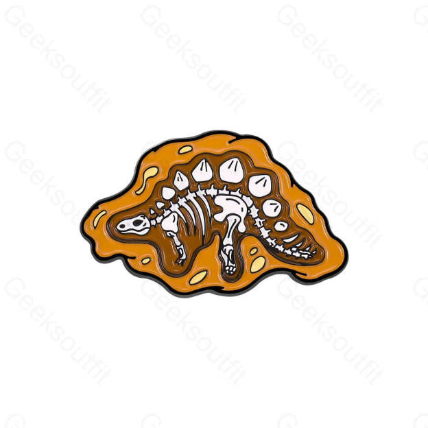 Dinosaur Fossils Enamel Pins - Geeksoutfit