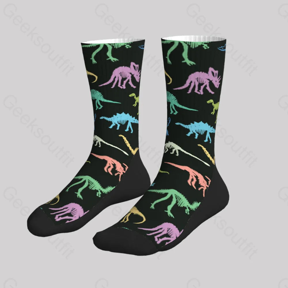 Dinosaur World Men’s Socks Sks036