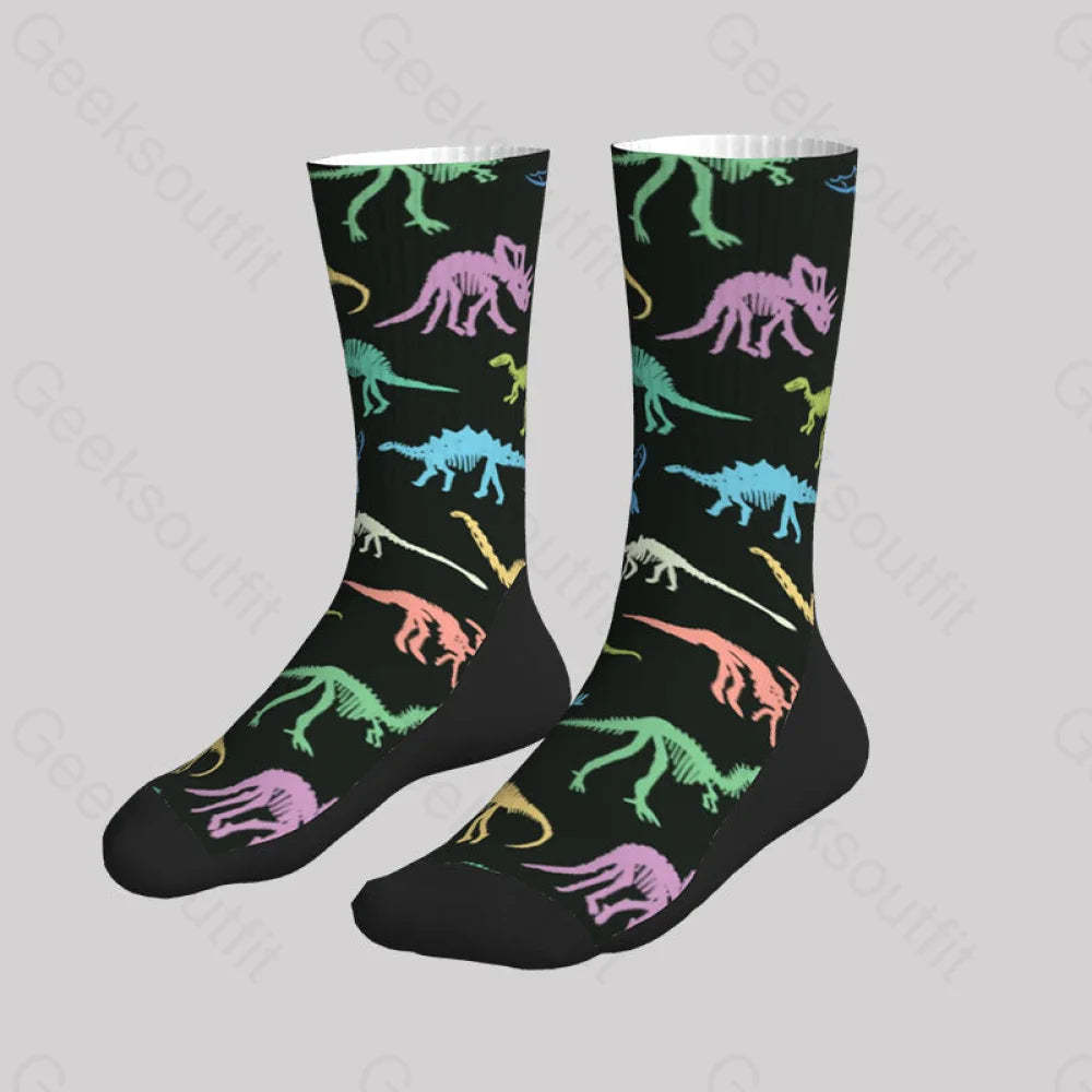 Dinosaur World Men’s Socks Sks036