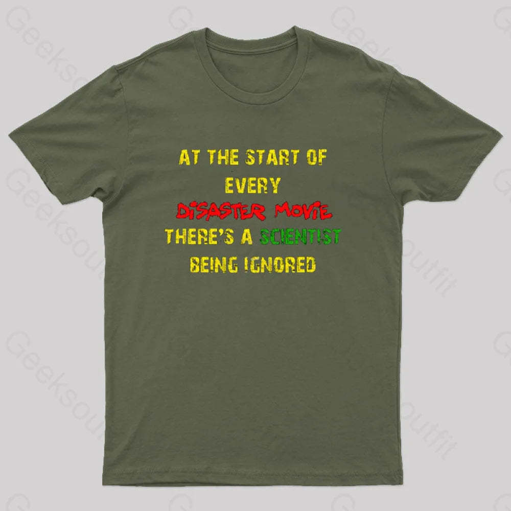 Disaster Movies Scientist T-Shirt Army Green / S