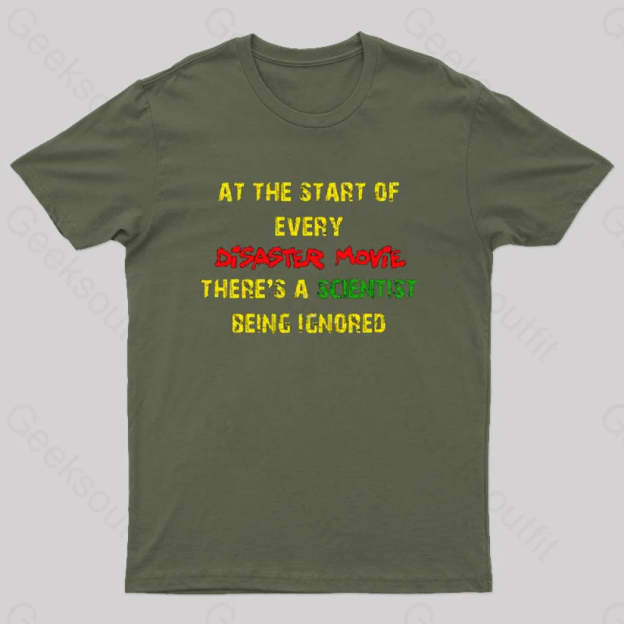 Disaster Movies Scientist T-Shirt Army Green / S