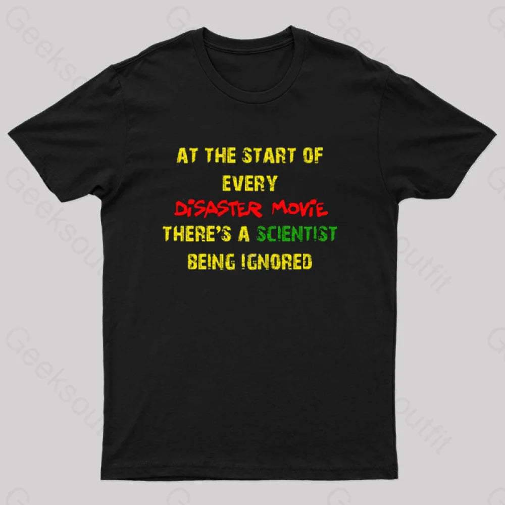 Disaster Movies Scientist T-Shirt Black / S