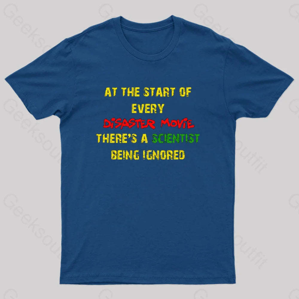 Disaster Movies Scientist T-Shirt Navy / S