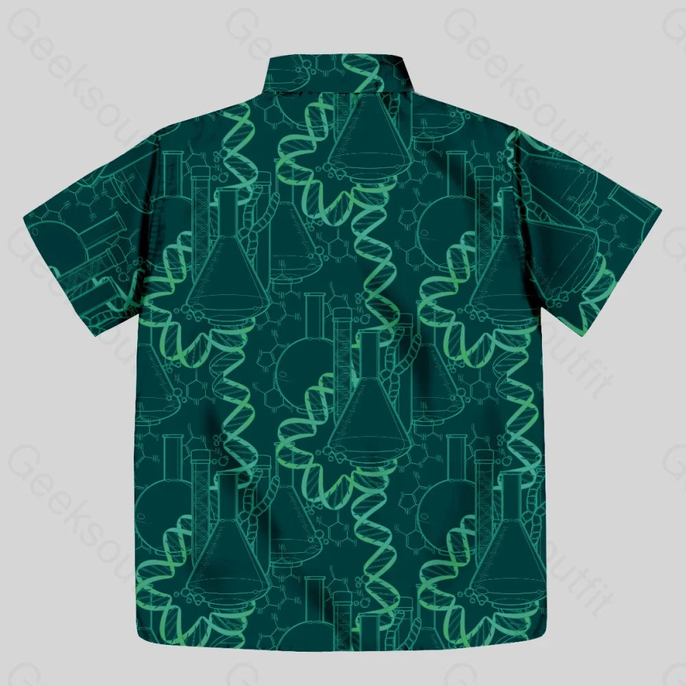 DNA Science World Button Up Pocket Shirt - Geeksoutfit