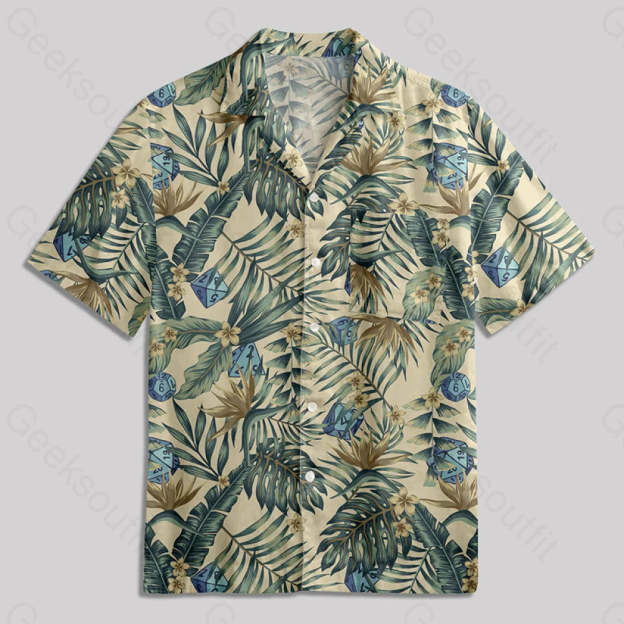 Dnd Banana Leaves Hawaiian Style Button Up Pocket Shirt / S Bus510 Yc