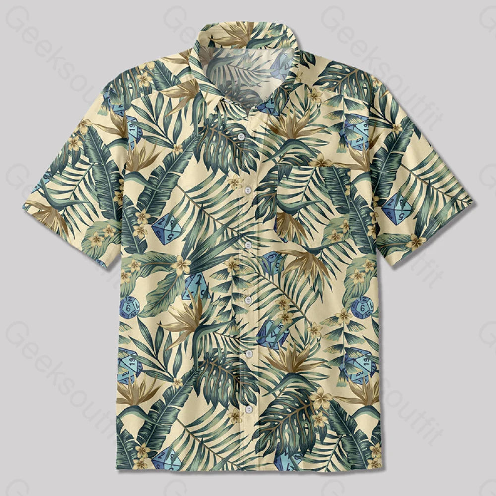 Dnd Banana Leaves Hawaiian Style Button Up Pocket Shirt Up / S Bus510 Yc