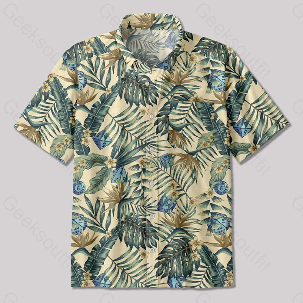 Dnd Banana Leaves Hawaiian Style Button Up Pocket Shirt Up / S Bus510 Yc