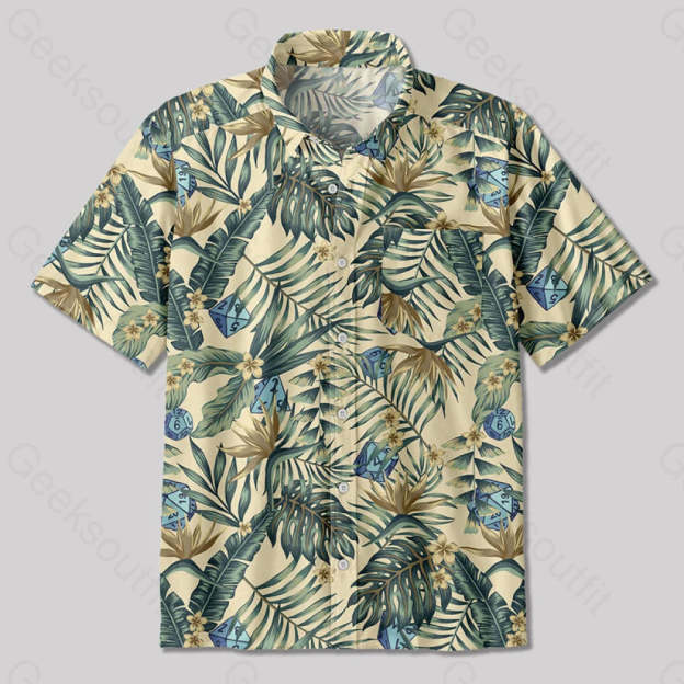 Dnd Banana Leaves Hawaiian Style Button Up Pocket Shirt Up / S Bus510 Yc