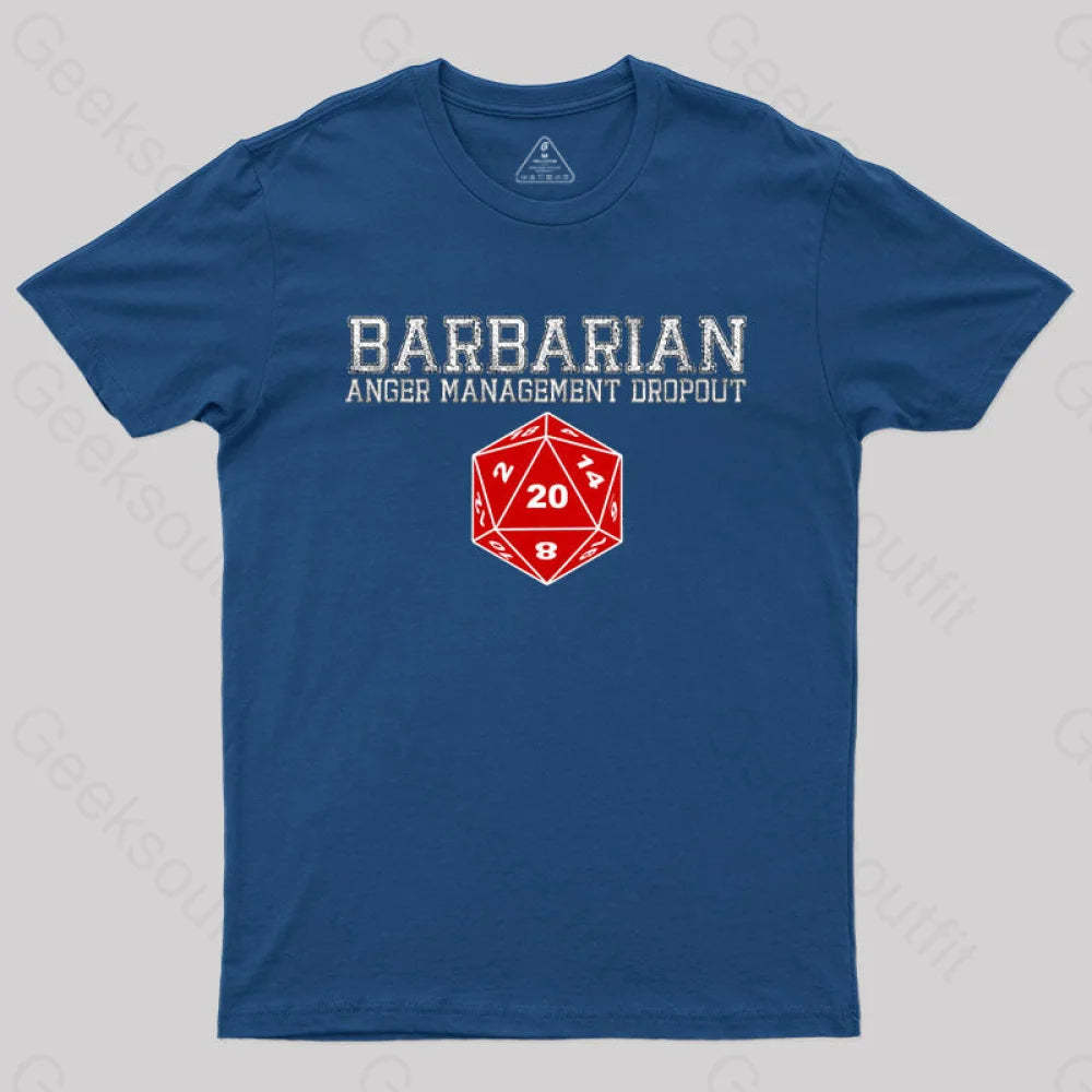 Dnd Barbarian T-Shirt Navy / S