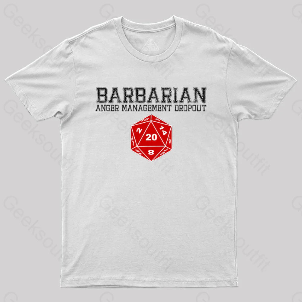 Dnd Barbarian T-Shirt White / S