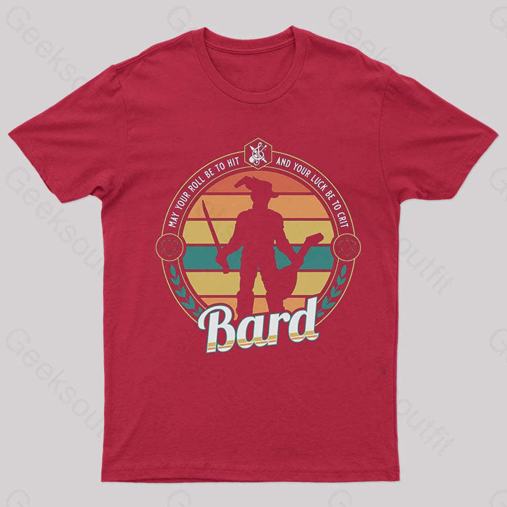 Dnd Bard Nerd T-Shirt Red / S