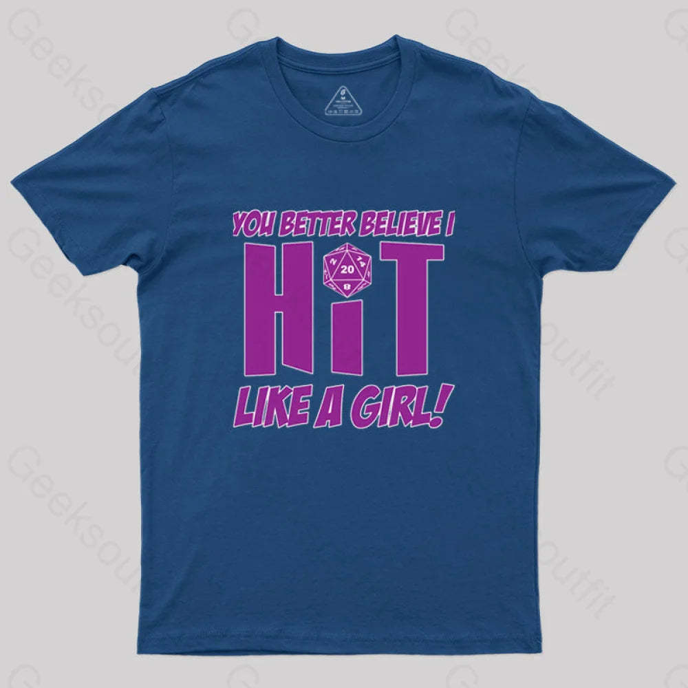Dnd Better Believe I Hit T-Shirt Navy / S