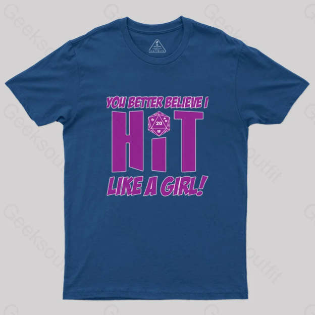 Dnd Better Believe I Hit T-Shirt Navy / S