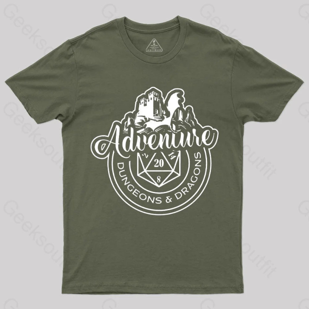 Dnd Design Adventure T-Shirt Army Green / S