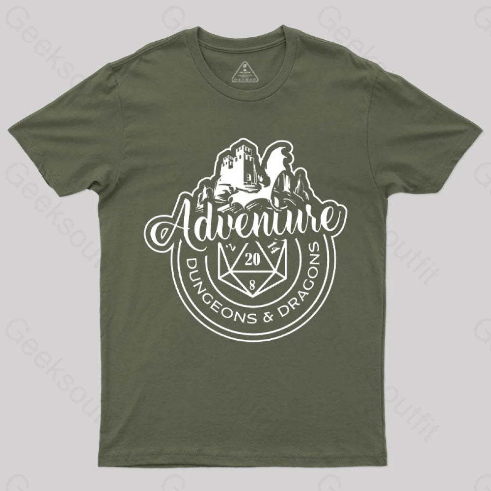 Dnd Design Adventure T-Shirt Army Green / S