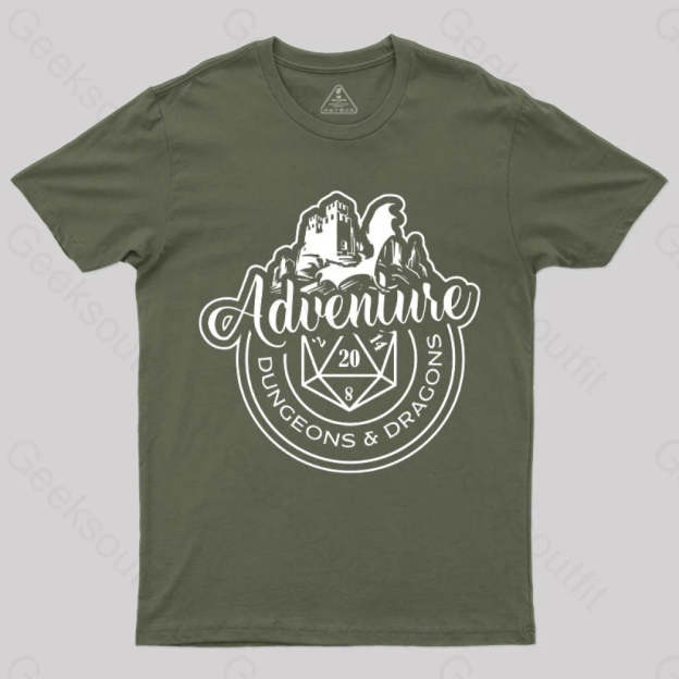 Dnd Design Adventure T-Shirt Army Green / S