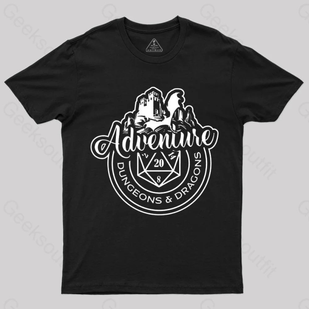 Dnd Design Adventure T-Shirt Black / S