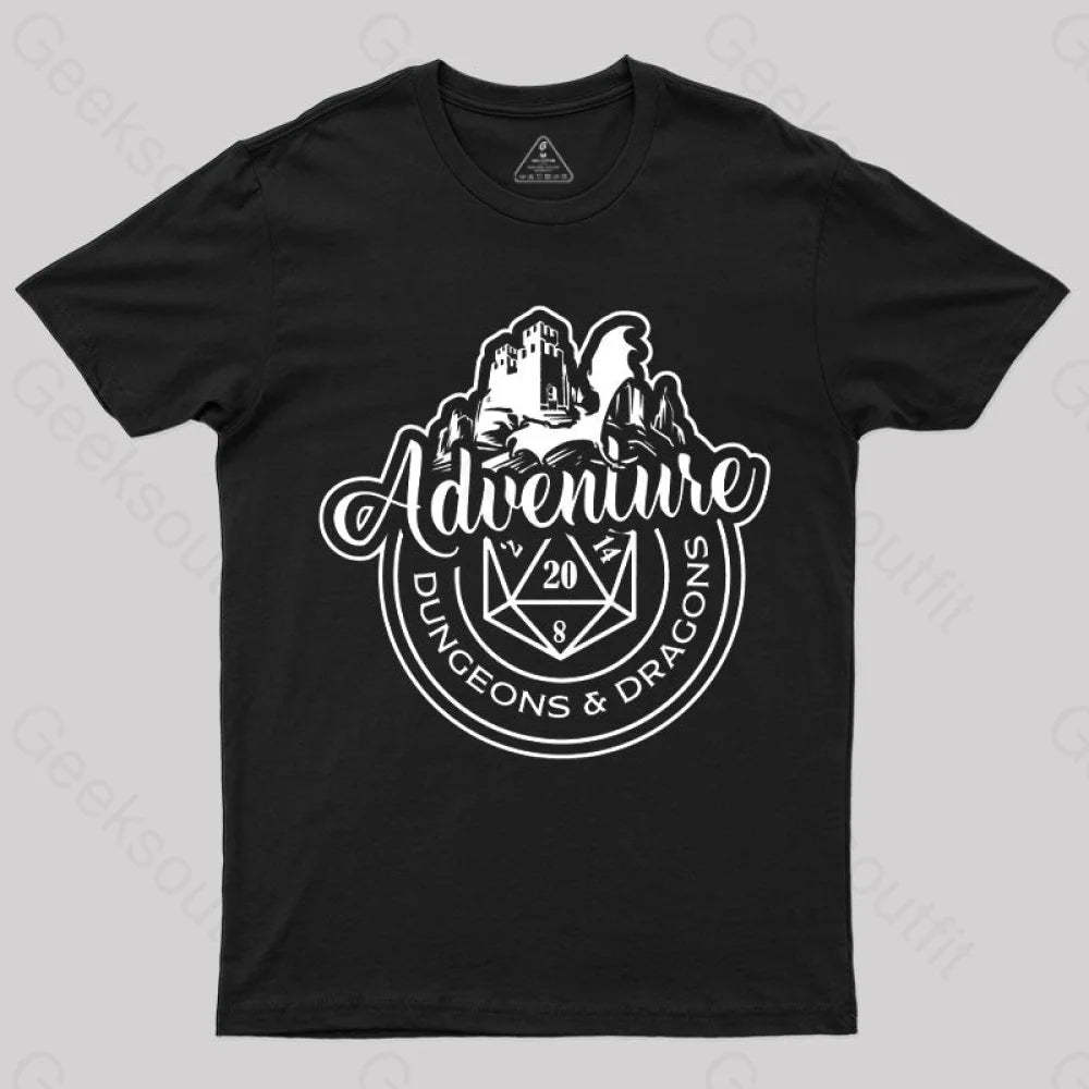 Dnd Design Adventure T-Shirt Black / S