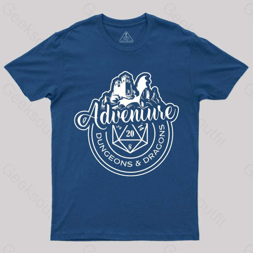 Dnd Design Adventure T-Shirt Navy / S