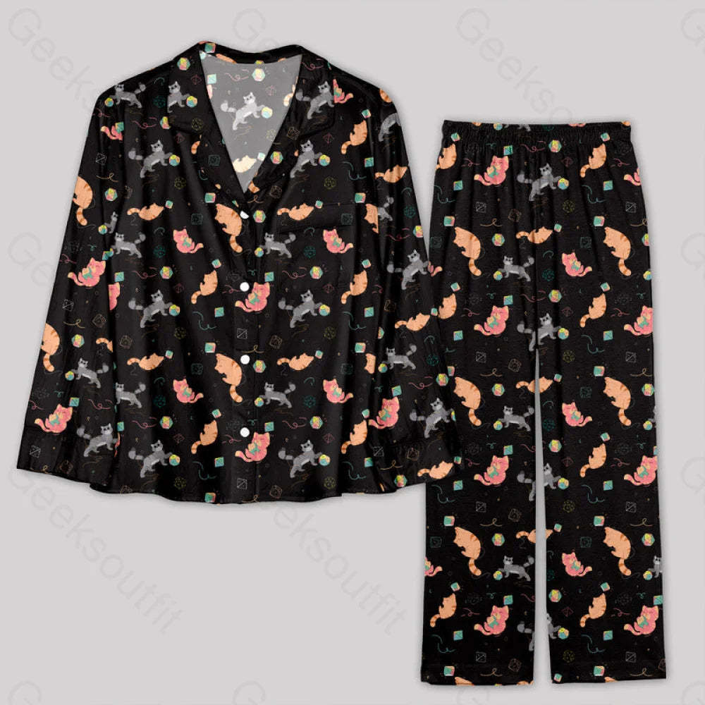 Dnd Dice Cat Pajamas Set S / Geekpj0117 Yc