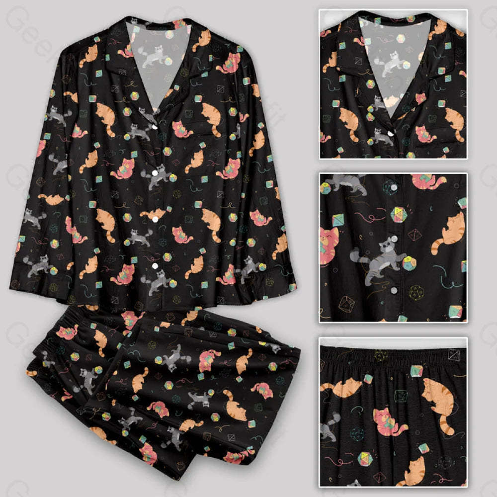 Dnd Dice Cat Pajamas Set Yc