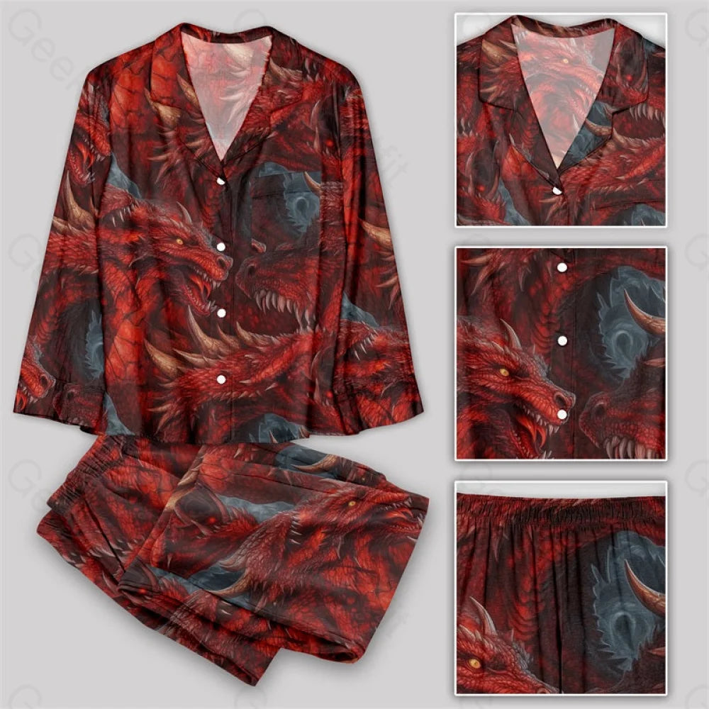 Dnd Domineering Dragon Pajamas Set Yc