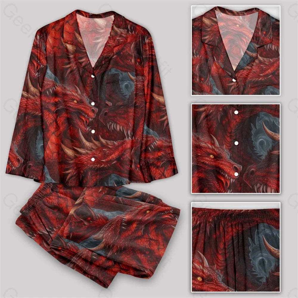 Dnd Domineering Dragon Pajamas Set Yc