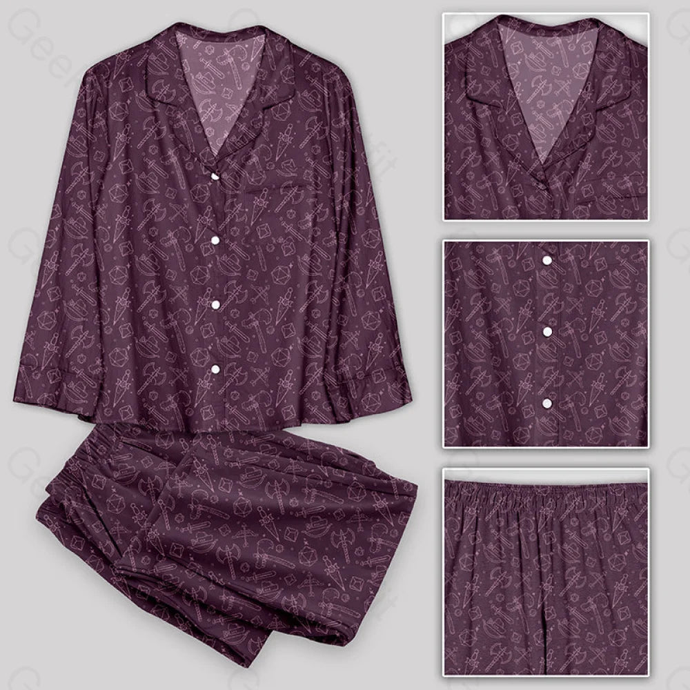 Dnd Medieval Weapons Pajamas Set