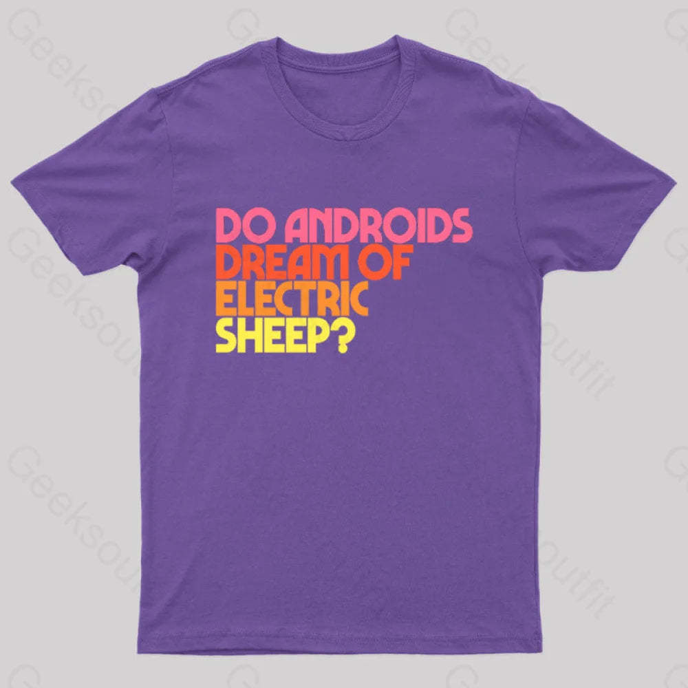 Do Androids Dream Of Electric Sheep Nerd T-Shirt Purple / S