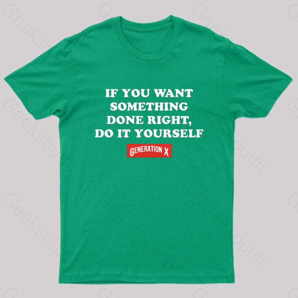 Do It Yourself Nerd T-Shirt Green / S