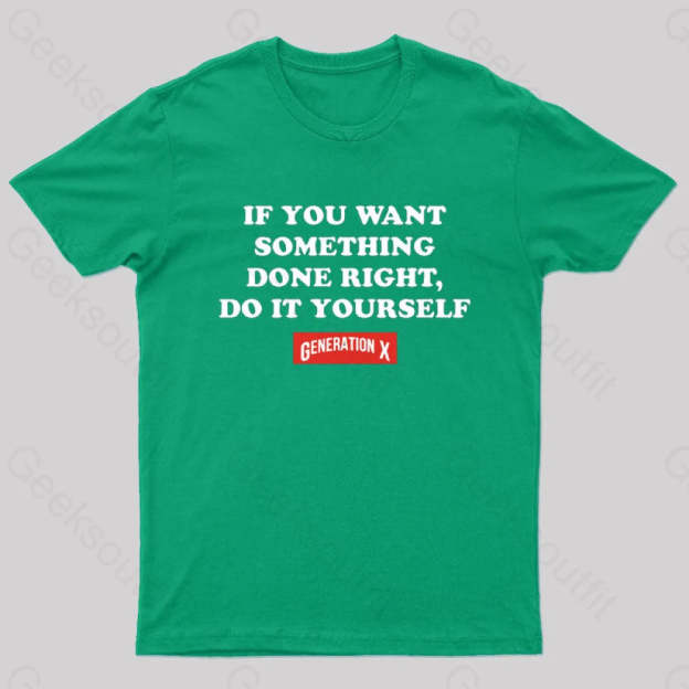 Do It Yourself Nerd T-Shirt Green / S