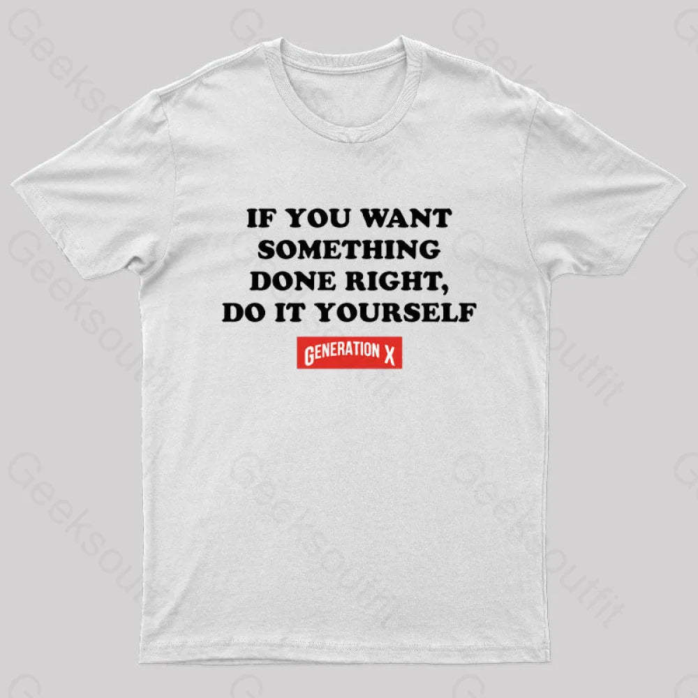 Do It Yourself Nerd T-Shirt White / S