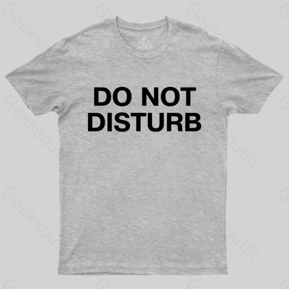 Do Not Disturb Nerd T-Shirt Grey / S
