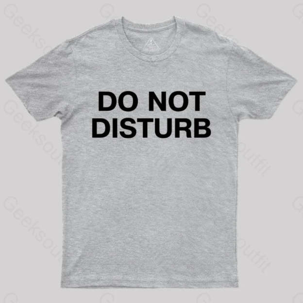 Do Not Disturb Nerd T-Shirt Grey / S